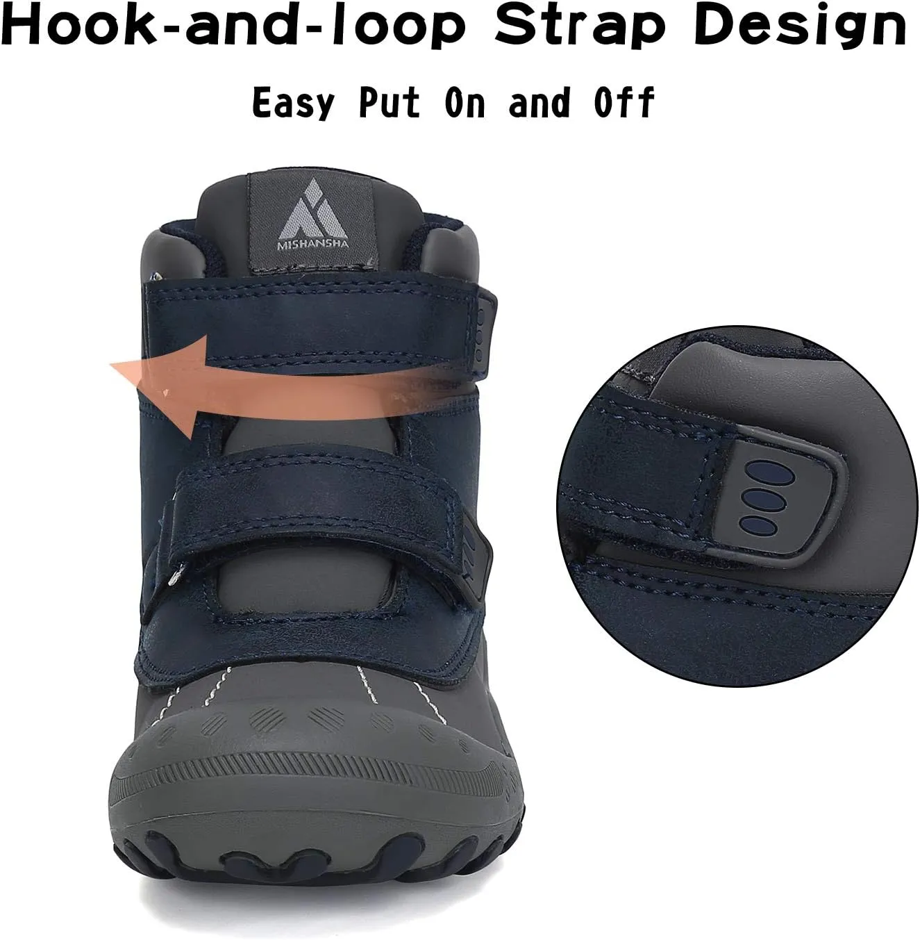 Mishansha Kids Hiking Boots Toddler Girls Boys Hiking Shoes Water-Resistant Anti-Collision Non-Slip Athletic Outdoor Trekking Boots
