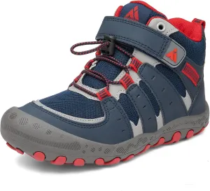 Mishansha Unisex-Child Outdoor Ankle Hiking Boots Boys Girls Trekking Walking Shoes with Hook and Loop