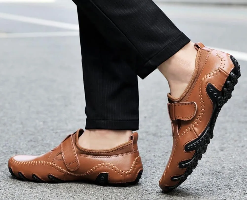 mitvr Men’s Casual Leather Loafers Shoes Penny Loafers Moccasin Flats Boat Shoes