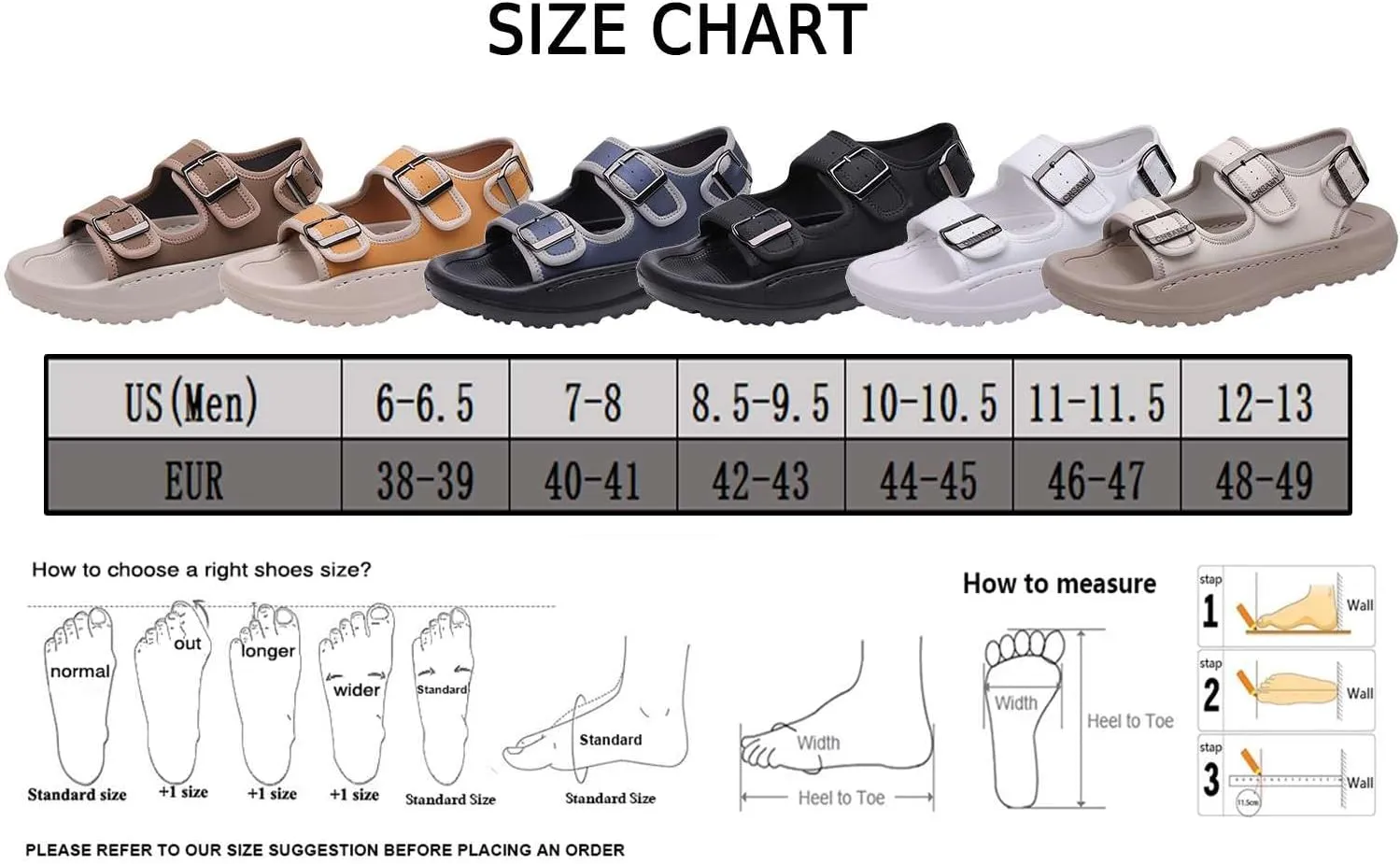 mitvr Men's Sandals Summer Athletic Arch Support Outdoor Sandals for Water, Sport, Beach, Fishing