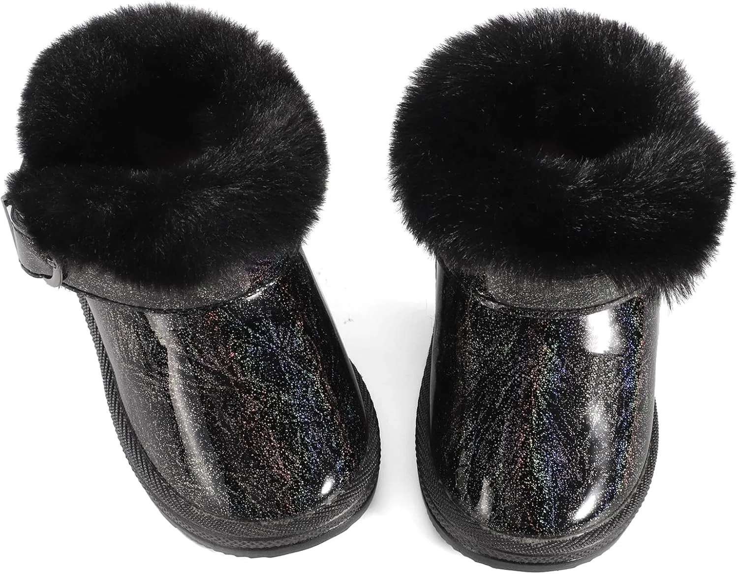 MK MATT KEELY Winter Boots for Toddler Boots for boys Soft Warm Fur Snow Boots For Girl Plush Black Snow Boots