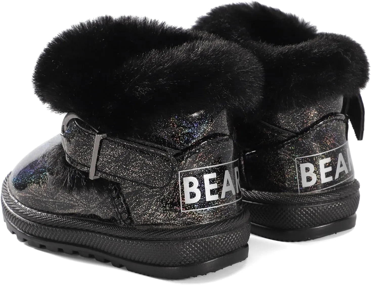 MK MATT KEELY Winter Boots for Toddler Boots for boys Soft Warm Fur Snow Boots For Girl Plush Black Snow Boots