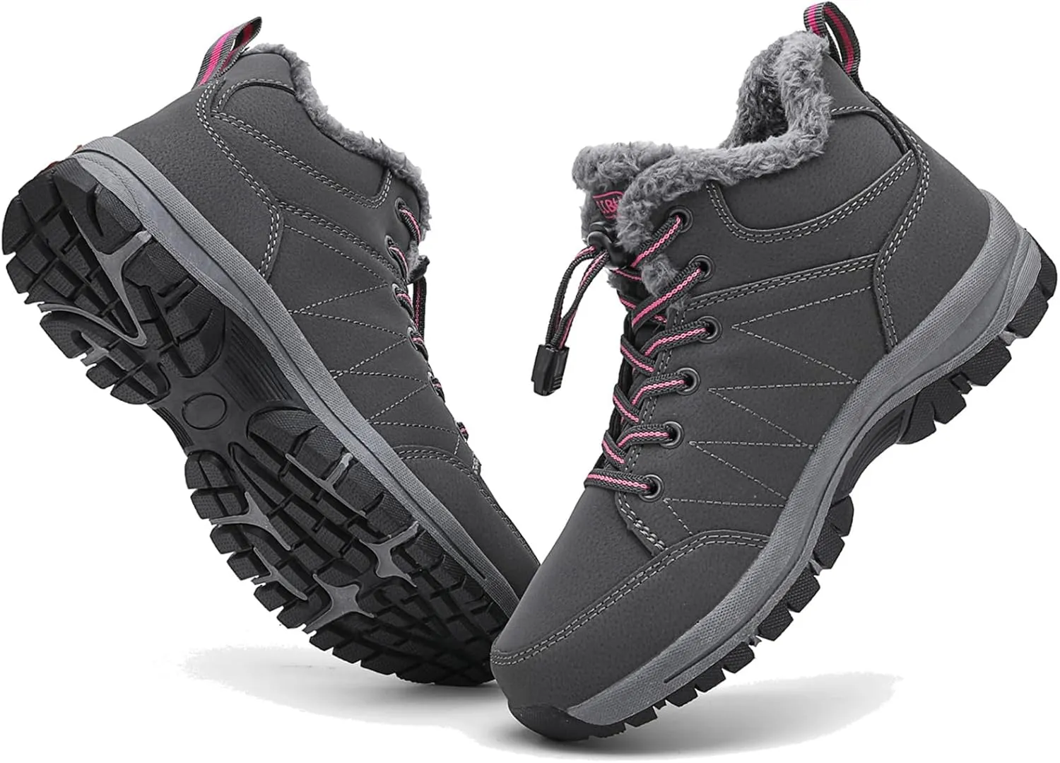 Moodeng Women's Winter Snow Boots Outdoor Hiking Boots Warm Waterproof Ankle Booties for Walking and Anti-Slip
