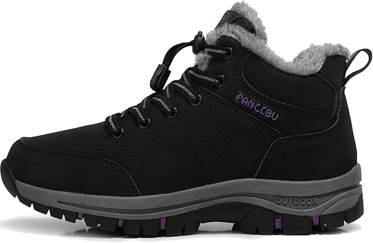 Moodeng Women's Winter Snow Boots Outdoor Hiking Boots Warm Waterproof Ankle Booties for Walking and Anti-Slip