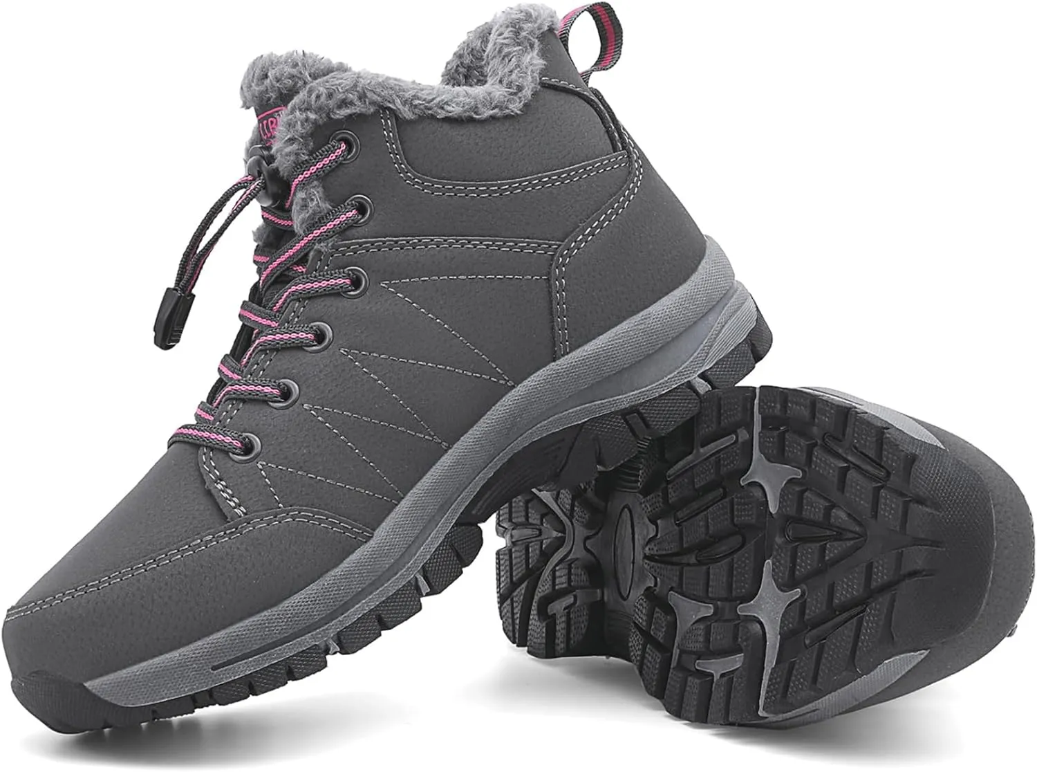 Moodeng Women's Winter Snow Boots Outdoor Hiking Boots Warm Waterproof Ankle Booties for Walking and Anti-Slip