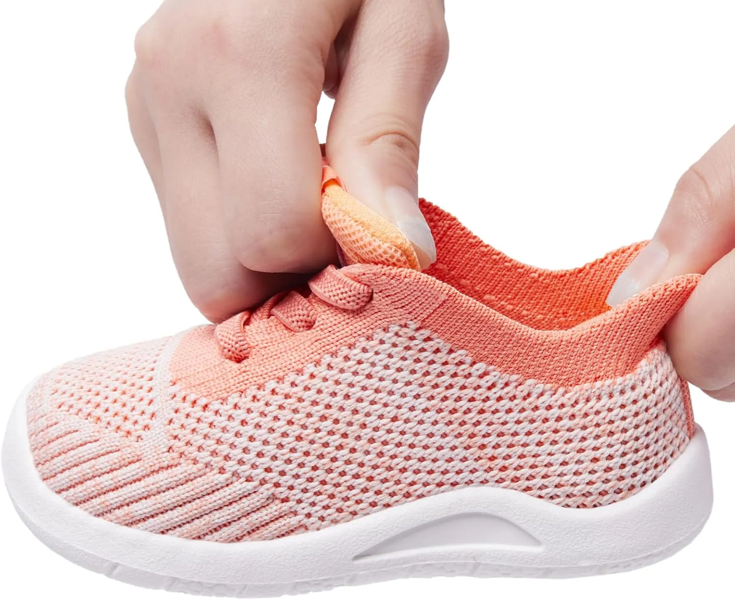 MORENDL Toddler Sneakers Baby Non-Slip Lightweight Breathable Barefoot Shoes Infant Tennis Walking Shoes
