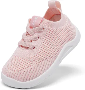 MORENDL Toddler Sneakers Baby Non-Slip Lightweight Breathable Barefoot Shoes Infant Tennis Walking Shoes