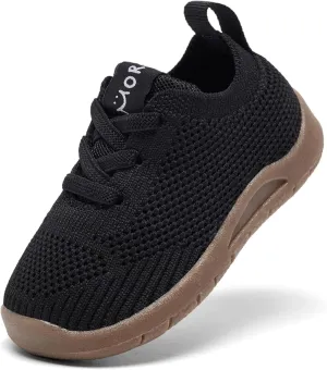 MORENDL Toddler Sneakers Baby Non-Slip Lightweight Breathable Barefoot Shoes Infant Tennis Walking Shoes