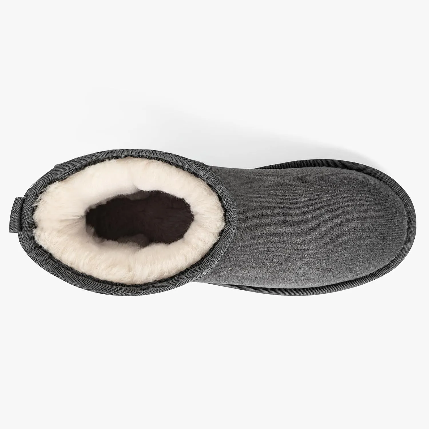 MUSSHOE Winter Boots for Women Classic Snow Boots Comfortable Cow Suede Leather Slip on Booties Fur Lined Warm Boots Waterproof