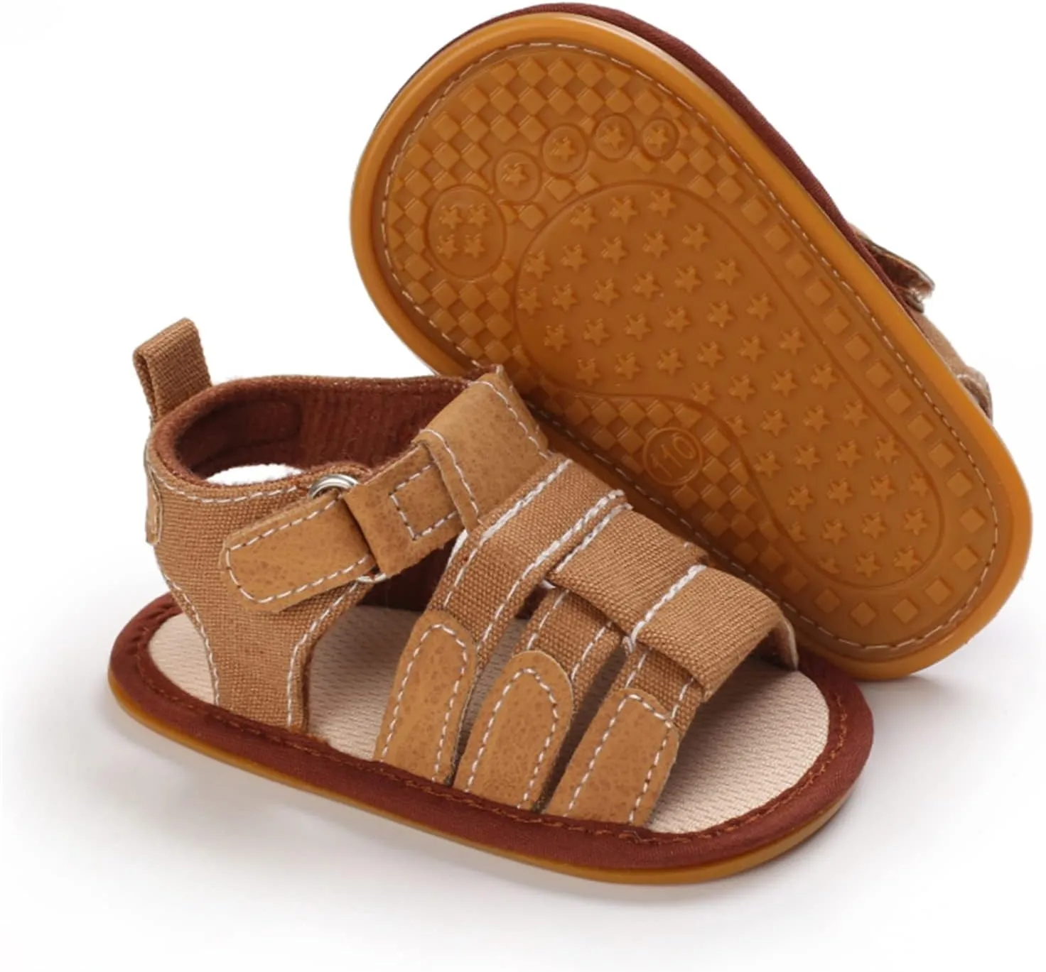 myppgg Baby Boys Girls Summer Sandals Non-Slip Soft Sole Infant Slippers Cotton Crib Shoes for Toddler First Walkers