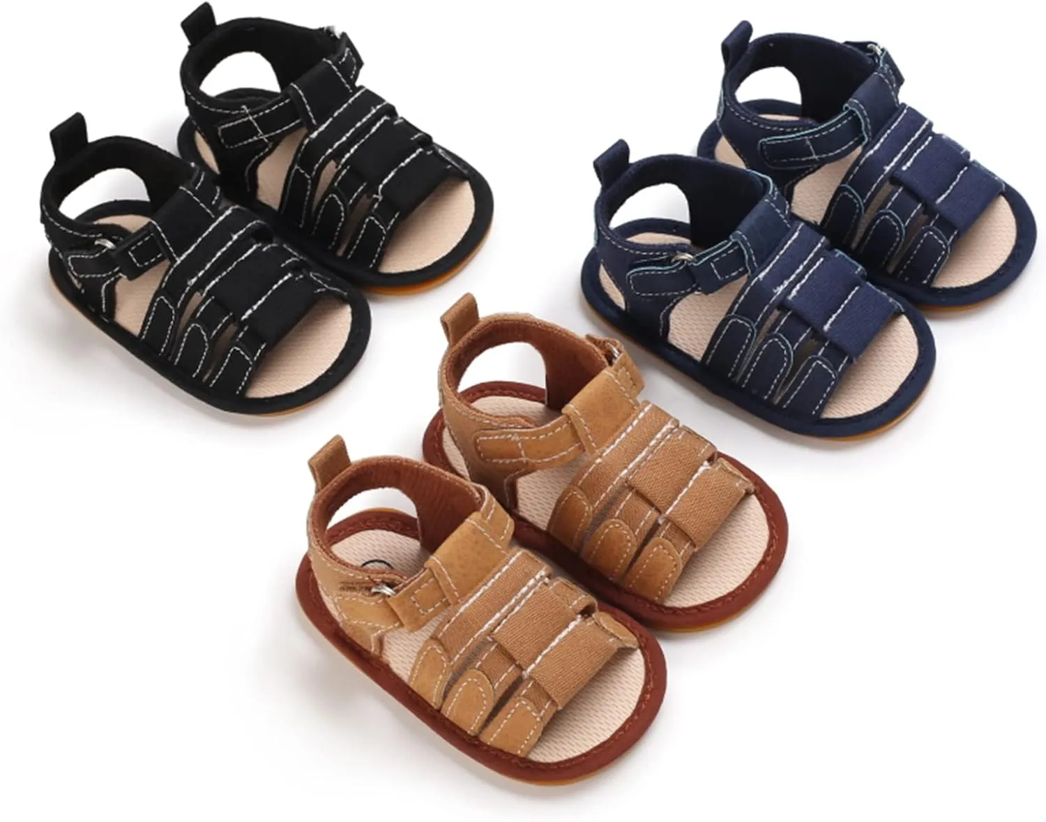 myppgg Baby Boys Girls Summer Sandals Non-Slip Soft Sole Infant Slippers Cotton Crib Shoes for Toddler First Walkers