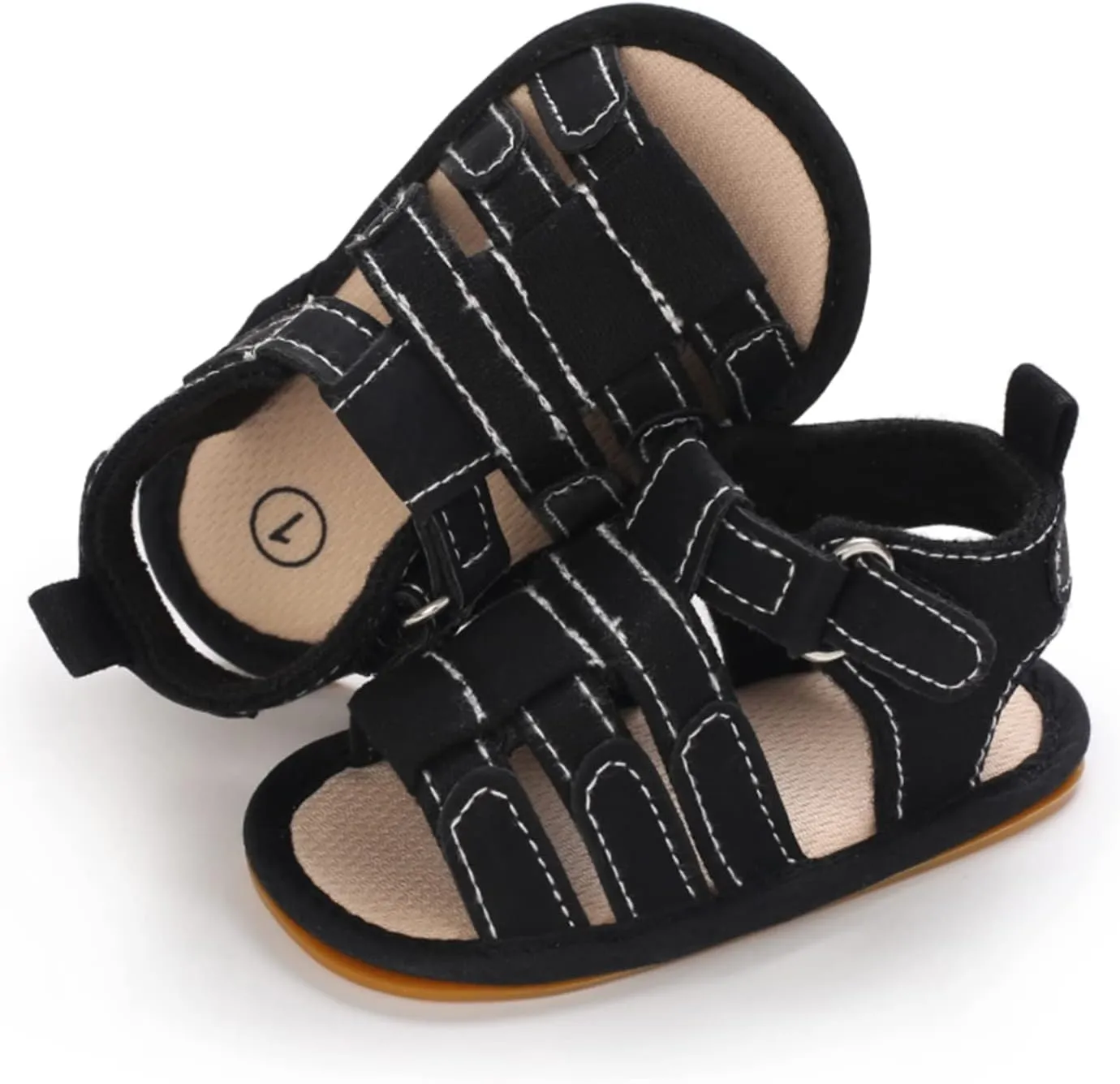 myppgg Baby Boys Girls Summer Sandals Non-Slip Soft Sole Infant Slippers Cotton Crib Shoes for Toddler First Walkers
