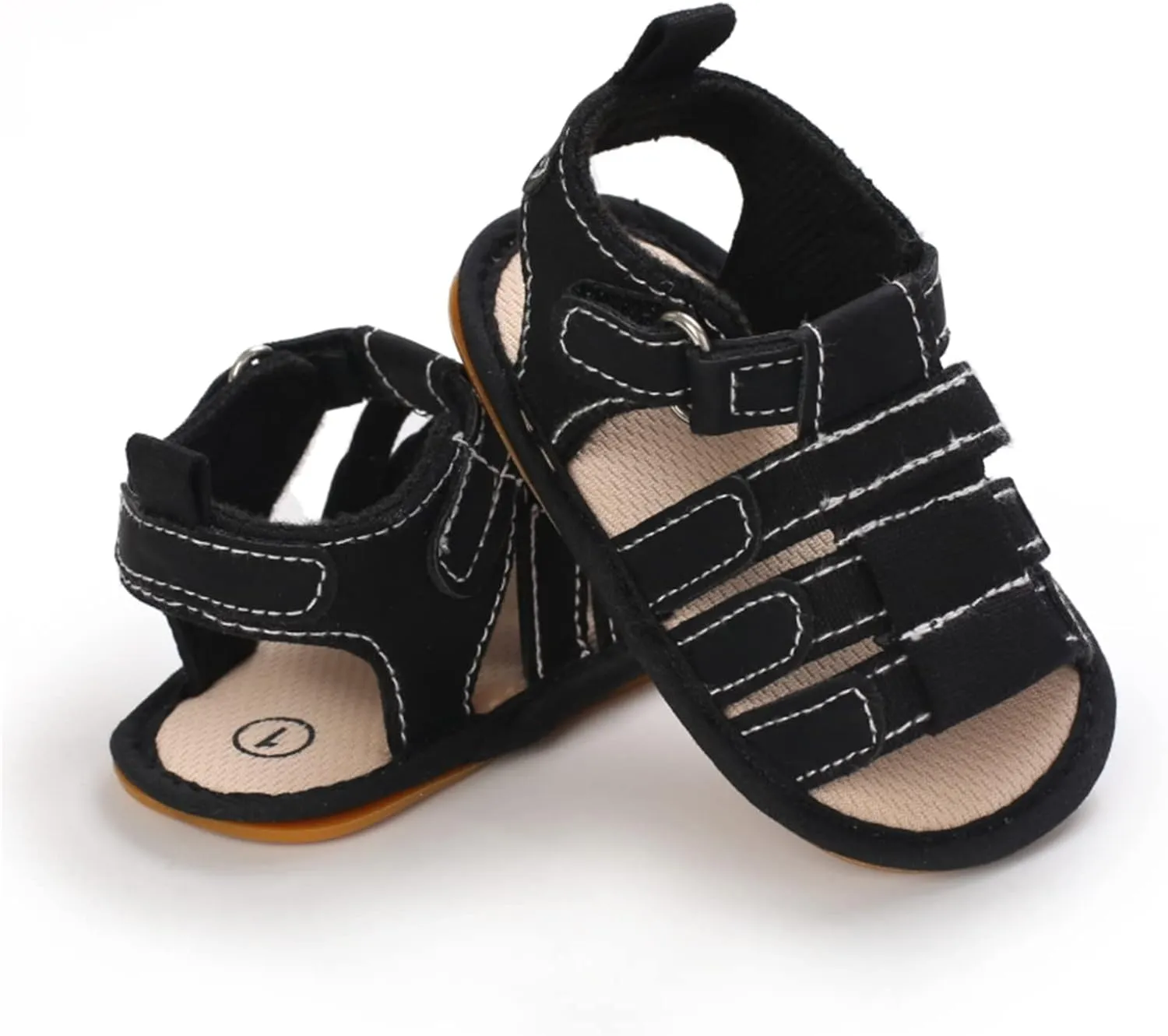 myppgg Baby Boys Girls Summer Sandals Non-Slip Soft Sole Infant Slippers Cotton Crib Shoes for Toddler First Walkers