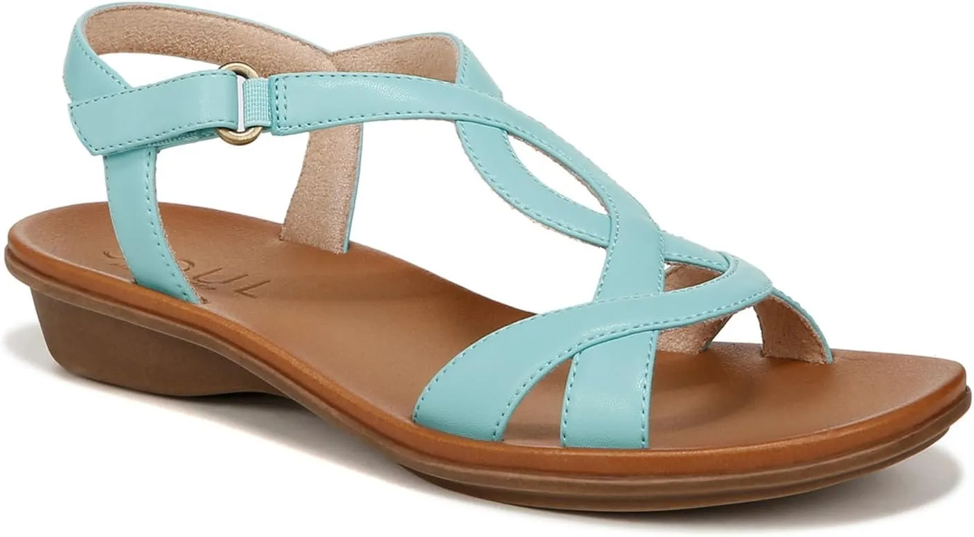 Naturalizer Women's Solo Ankle Strap Casual Sandal Flat