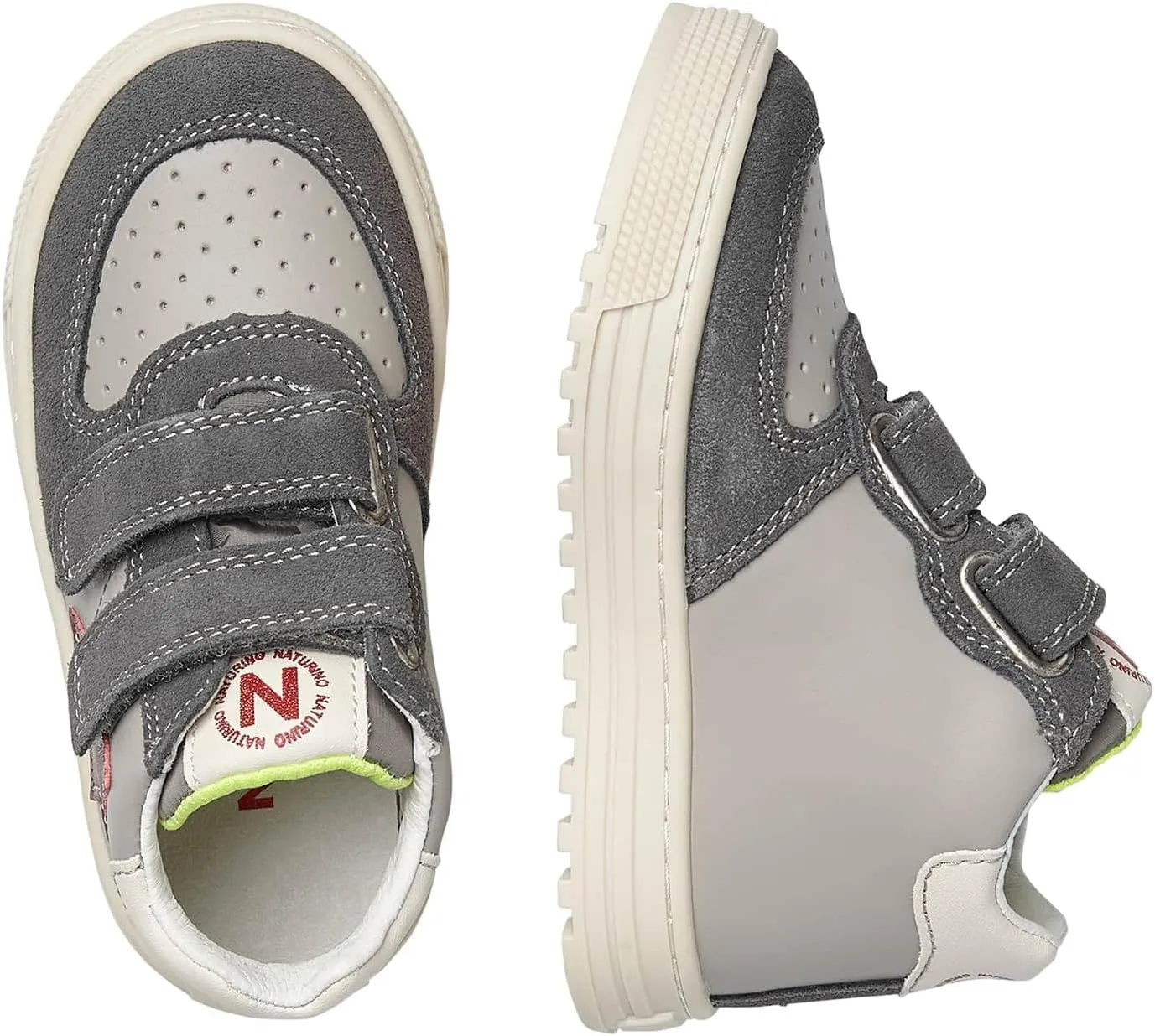 Naturino HESS HIGH VL.-Ankle Sneakers with Suede Details