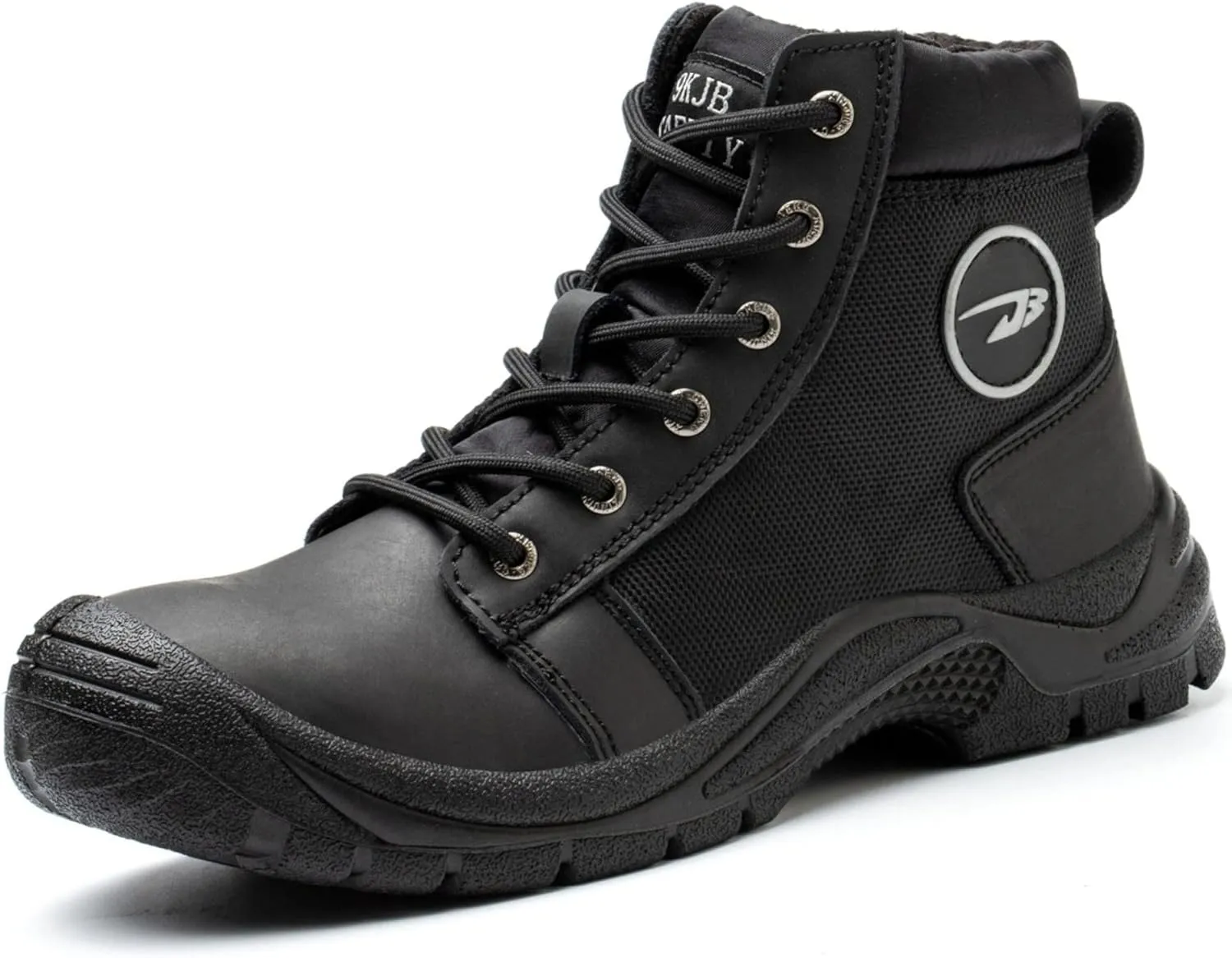 NBUUNBU Steel Toe Work Boots for Men Safety Work Shoes Slip Resistant Abrasion Resistance Leather Insulated Indestructible Boots Breathable Construction Footwear
