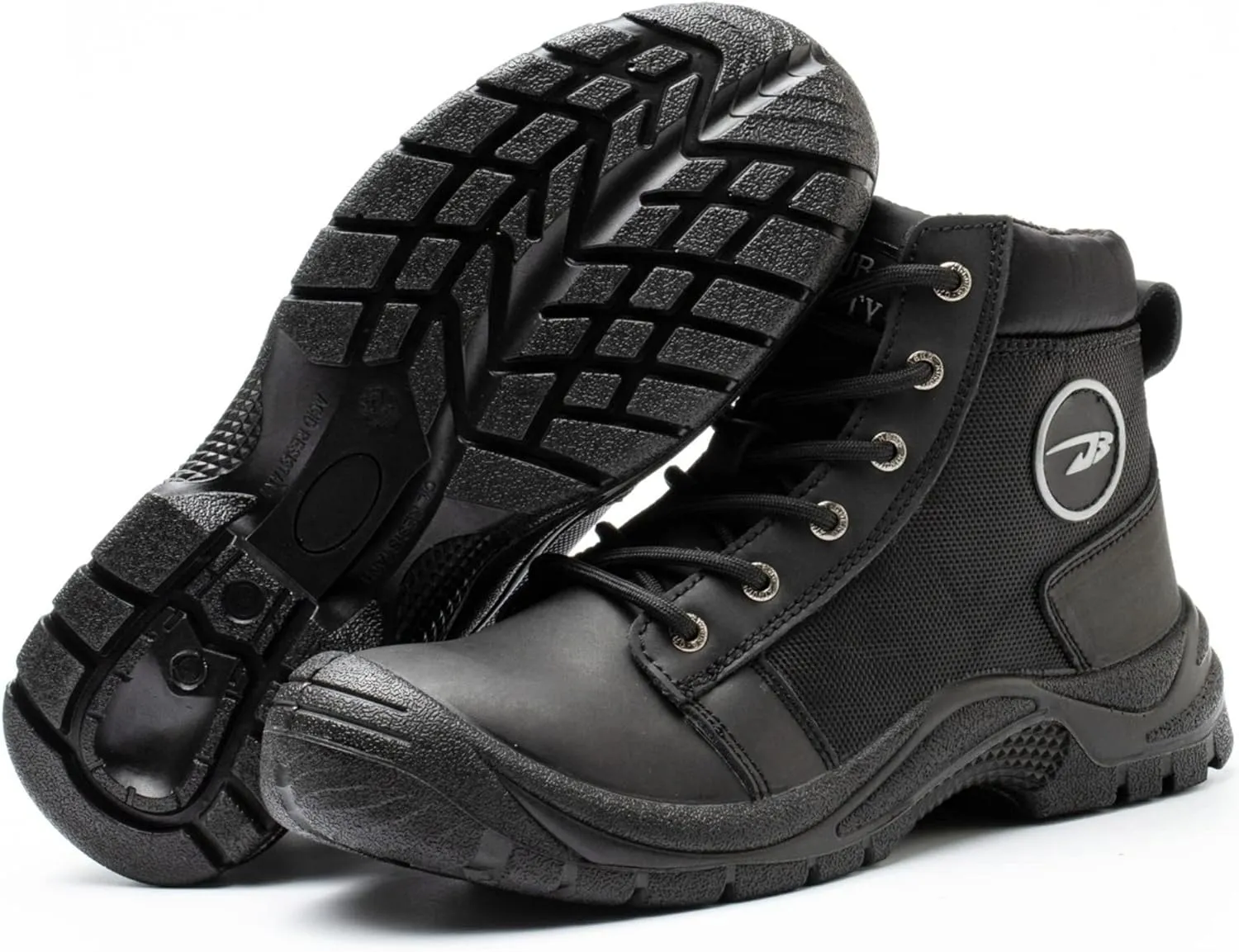 NBUUNBU Steel Toe Work Boots for Men Safety Work Shoes Slip Resistant Abrasion Resistance Leather Insulated Indestructible Boots Breathable Construction Footwear