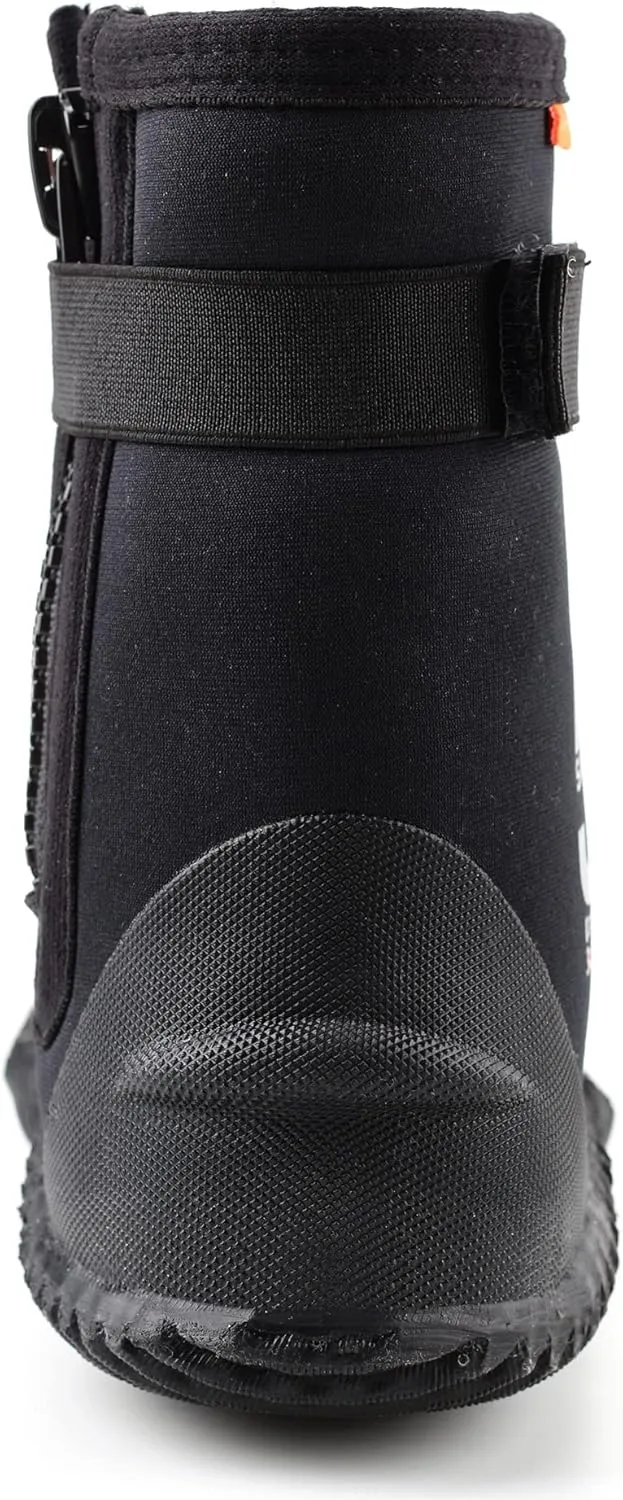 Neoprene Dive Boots Zippered Premium 3mm 5mm with Anti-Slip Sole for Water Sports Scuba Diving Snorkeling Rafting Kayaking Windsurfing