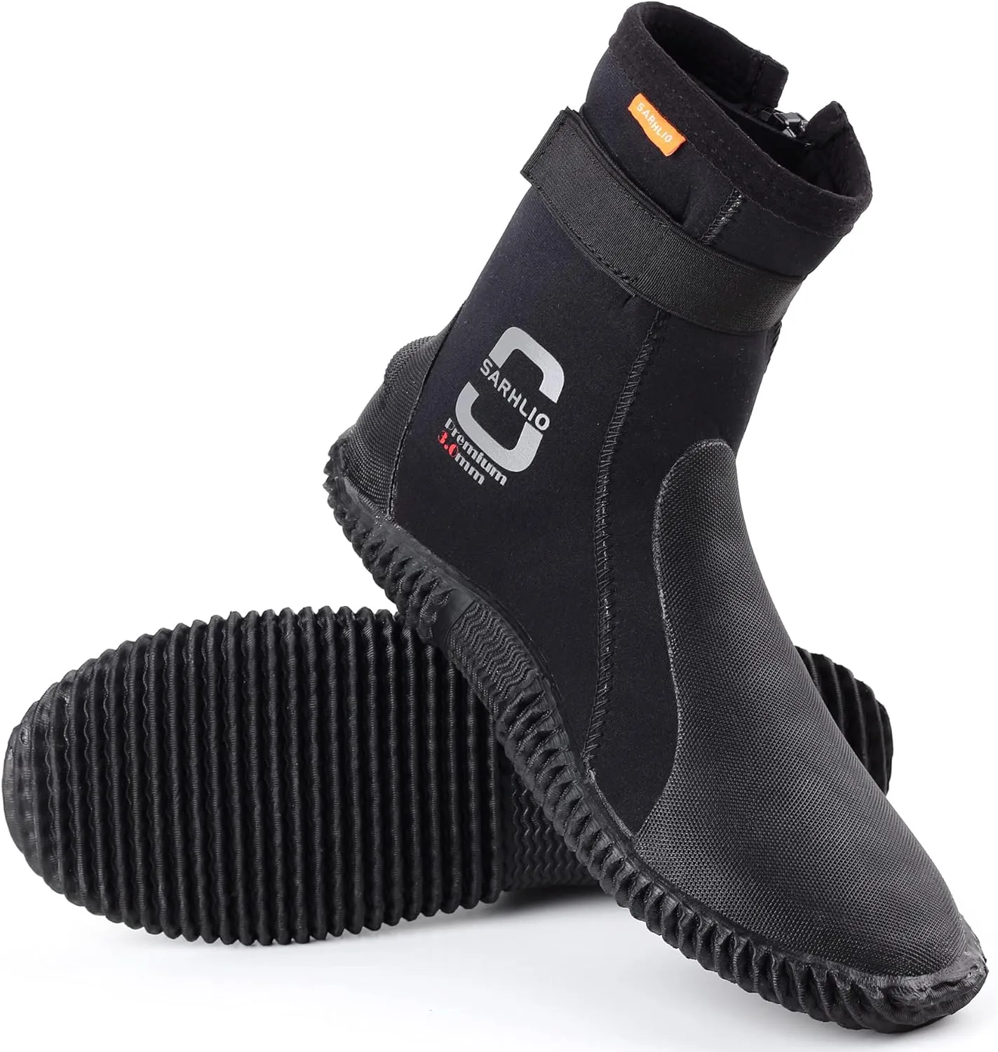 Neoprene Dive Boots Zippered Premium 3mm 5mm with Anti-Slip Sole for Water Sports Scuba Diving Snorkeling Rafting Kayaking Windsurfing
