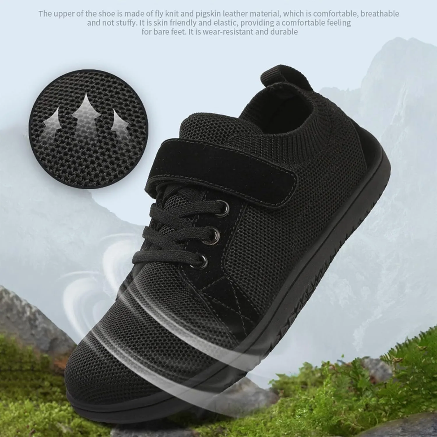New Wide Last Wide Toe Shoes Leisure Sports Running Shoes Non Slip Wear Comfortable Rope Skipping Tennis Shoes Girls