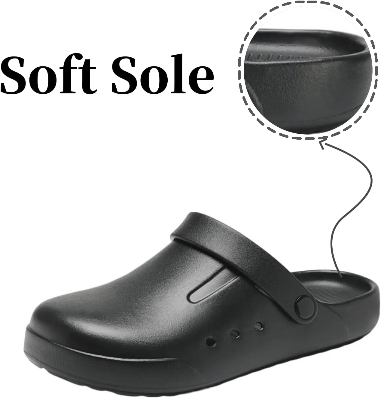 Nihaoya Clogs for Men and Womens Garden Shoes Slip-on Outdoor Beach Slippers Comfort Slip Resistant Sandals Lightweight Breathable