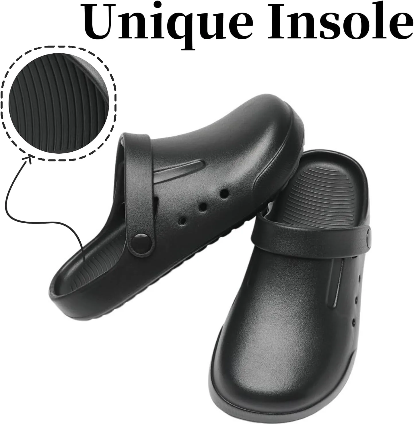 Nihaoya Clogs for Men and Womens Garden Shoes Slip-on Outdoor Beach Slippers Comfort Slip Resistant Sandals Lightweight Breathable