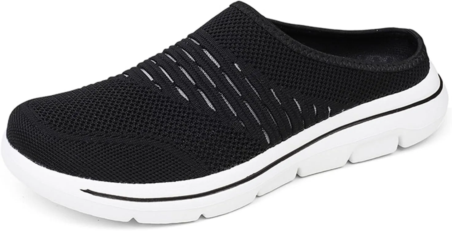 Non Slip Mules for Womens and Mens Mesh Breathable Soft Sole Slippers Arch Support Wedge Casual Comfortable Outdoor Sports Shoes