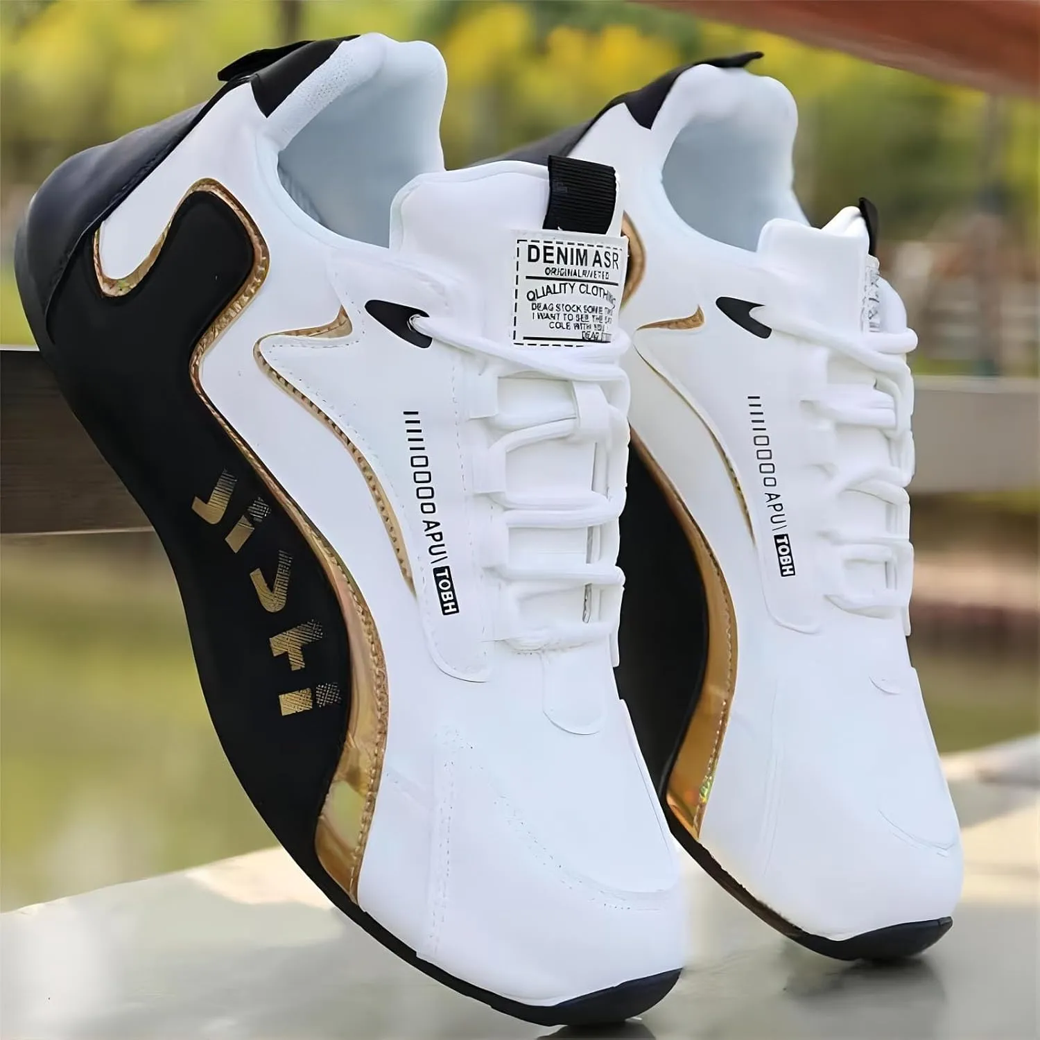Non Slip Work Sport Shoes for Men Comfortable Lightweight Casual Walking Shoe Hook and Loop Orthopedic Sneakers