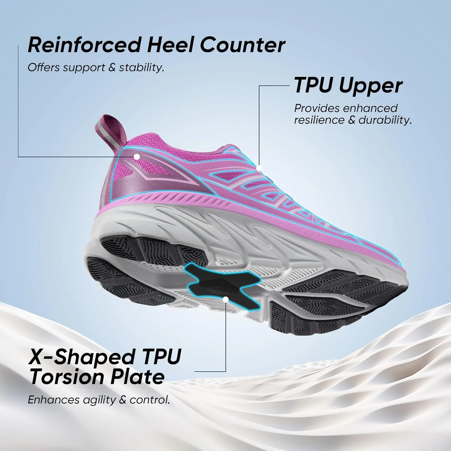 NORTIV 8 Women's Walking Shoes Running ActiveSwift Comfortable Tennis Breathable Non Slip Athletic Gym Workout Cross Training Sneakers.
