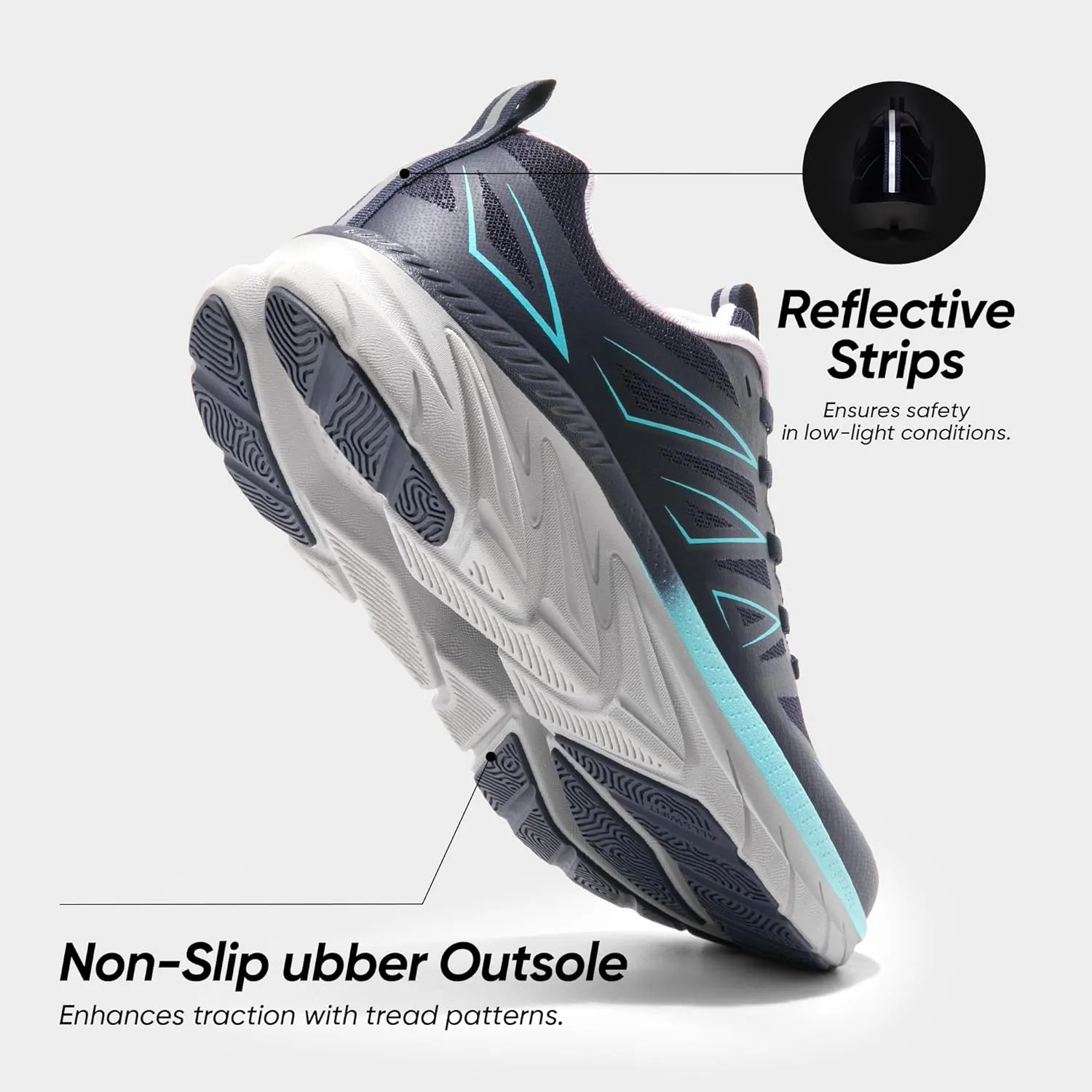 NORTIV 8 Women's Walking Shoes Running ActiveSwift Comfortable Tennis Breathable Non Slip Athletic Gym Workout Cross Training Sneakers.