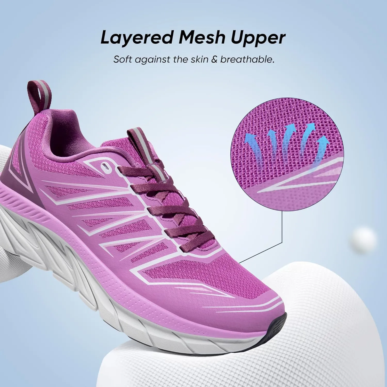 NORTIV 8 Women's Walking Shoes Running ActiveSwift Comfortable Tennis Breathable Non Slip Athletic Gym Workout Cross Training Sneakers.