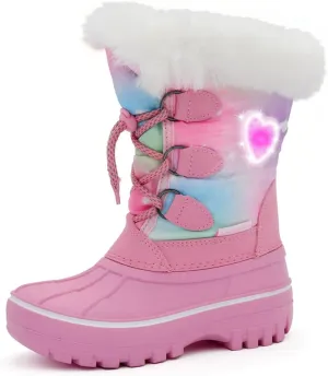 Nova Mountain Light Up Boots Boys Girls Little Kids Winter Snow Boots