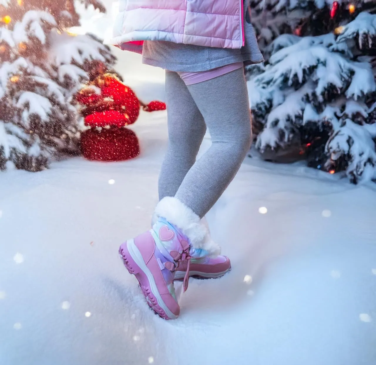 Nova Mountain Light Up Boots Boys Girls Little Kids Winter Snow Boots
