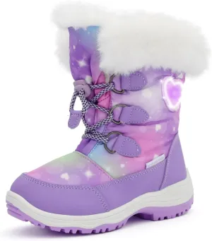 Nova Mountain Light Up Boots Boys Girls Little Kids Winter Snow Boots