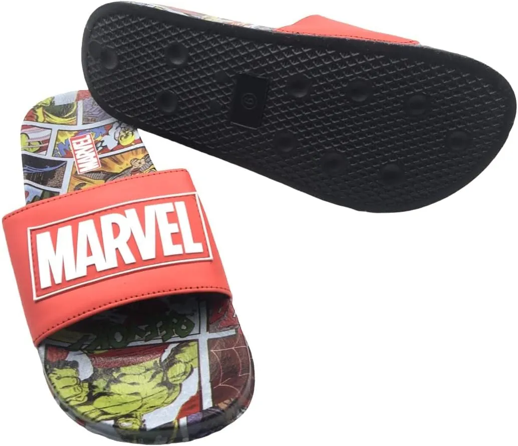 Officially Licensed Marvel Superhero Adult Sandals - Iron Man, Black Widow, Hulk