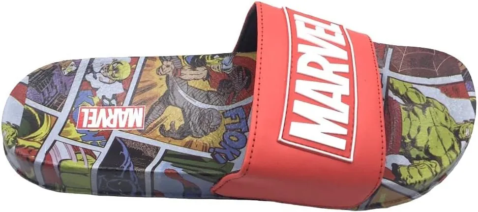 Officially Licensed Marvel Superhero Adult Sandals - Iron Man, Black Widow, Hulk