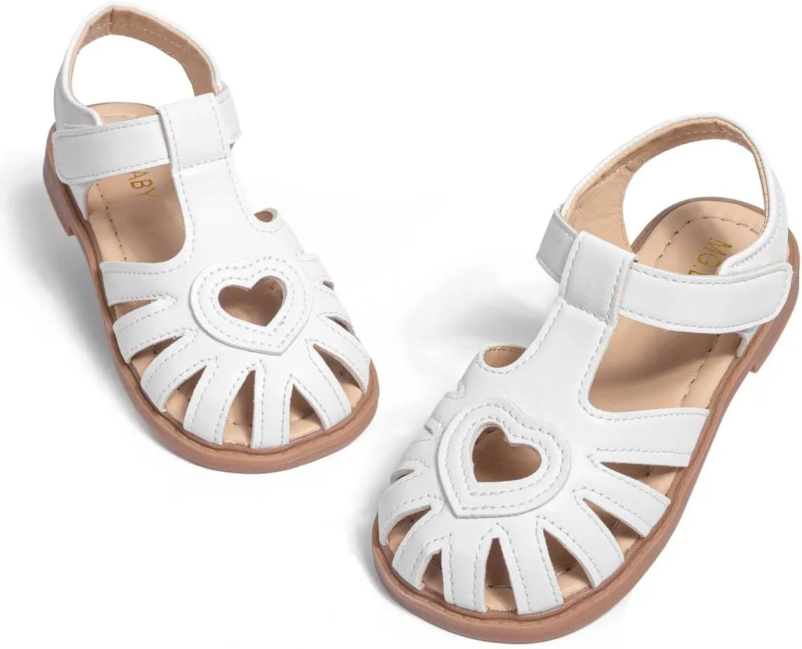 ohsofy Girls Sandals Closed Toe Flower Summer Outdoor Beach Dress Shoes (Toddler/Little Kid)