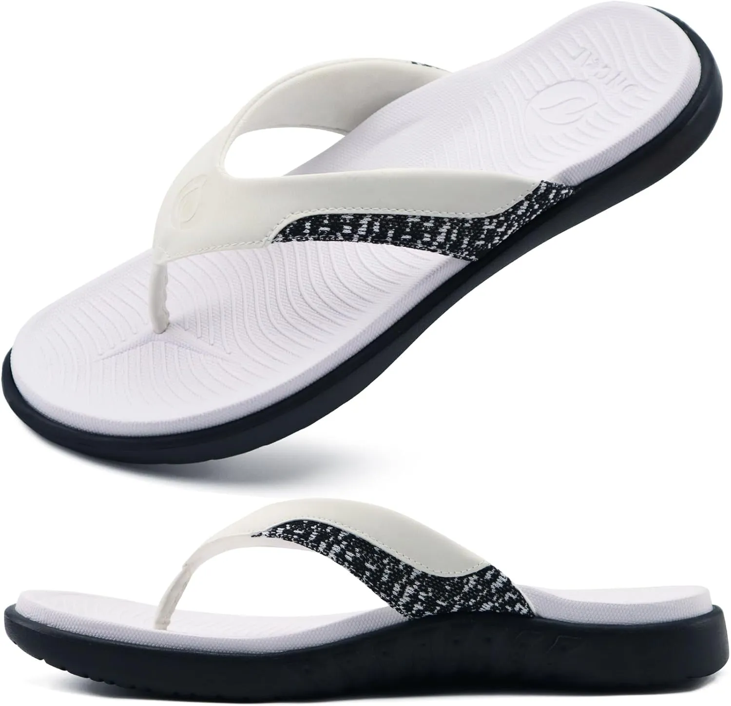 ONCAI Mens Flip Flop Open Toe Athletic Straps Orthotic Summer Plantar Fasciitis Sport Sandals with Soft Cushion Arch Support Size 7.5-15