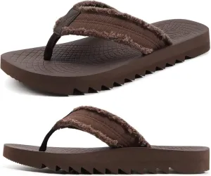ONCAI Mens Flip Flops Summer Beach Walking Flip Flops Comfortable Soft Lightweight Recovery Cushion Slip On Sandals Size 7-15