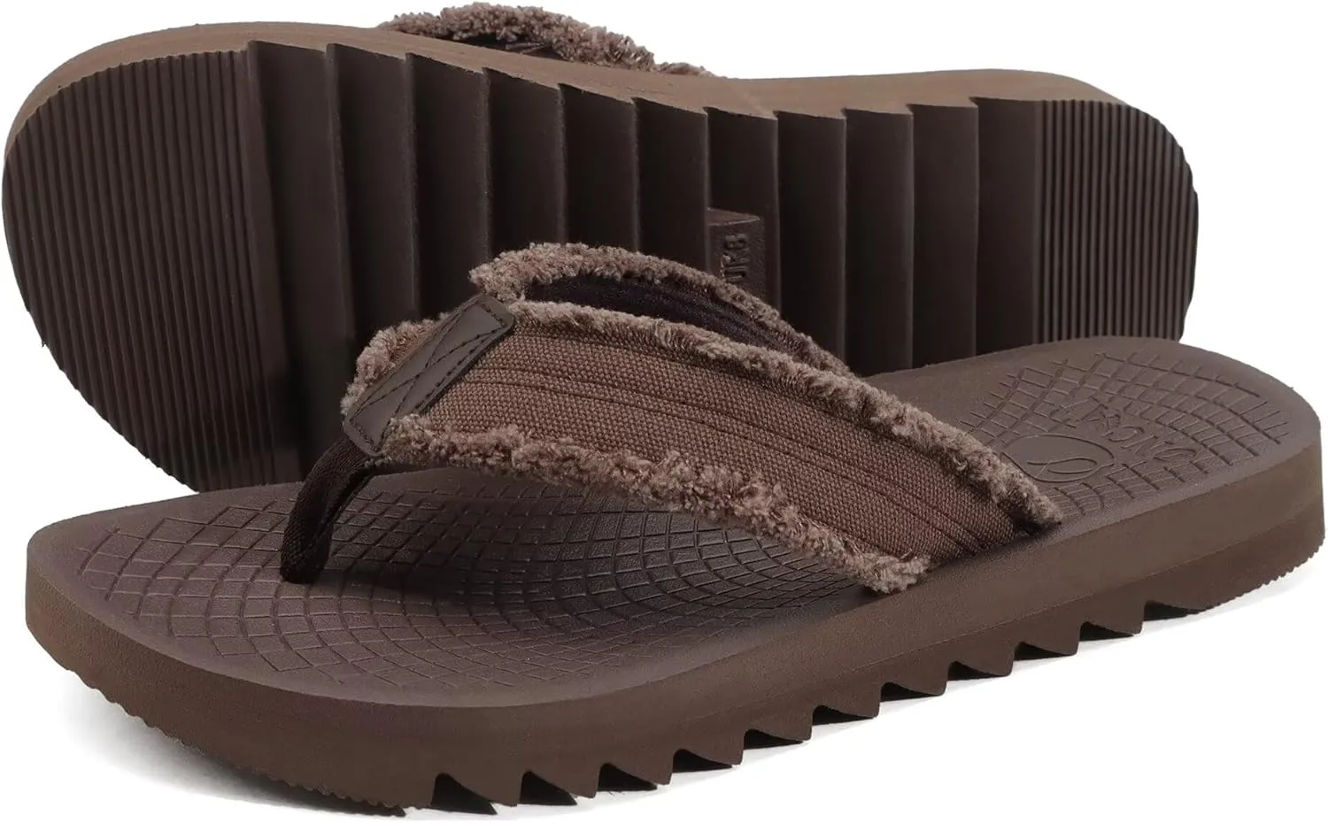 ONCAI Mens Flip Flops Summer Beach Walking Flip Flops Comfortable Soft Lightweight Recovery Cushion Slip On Sandals Size 7-15