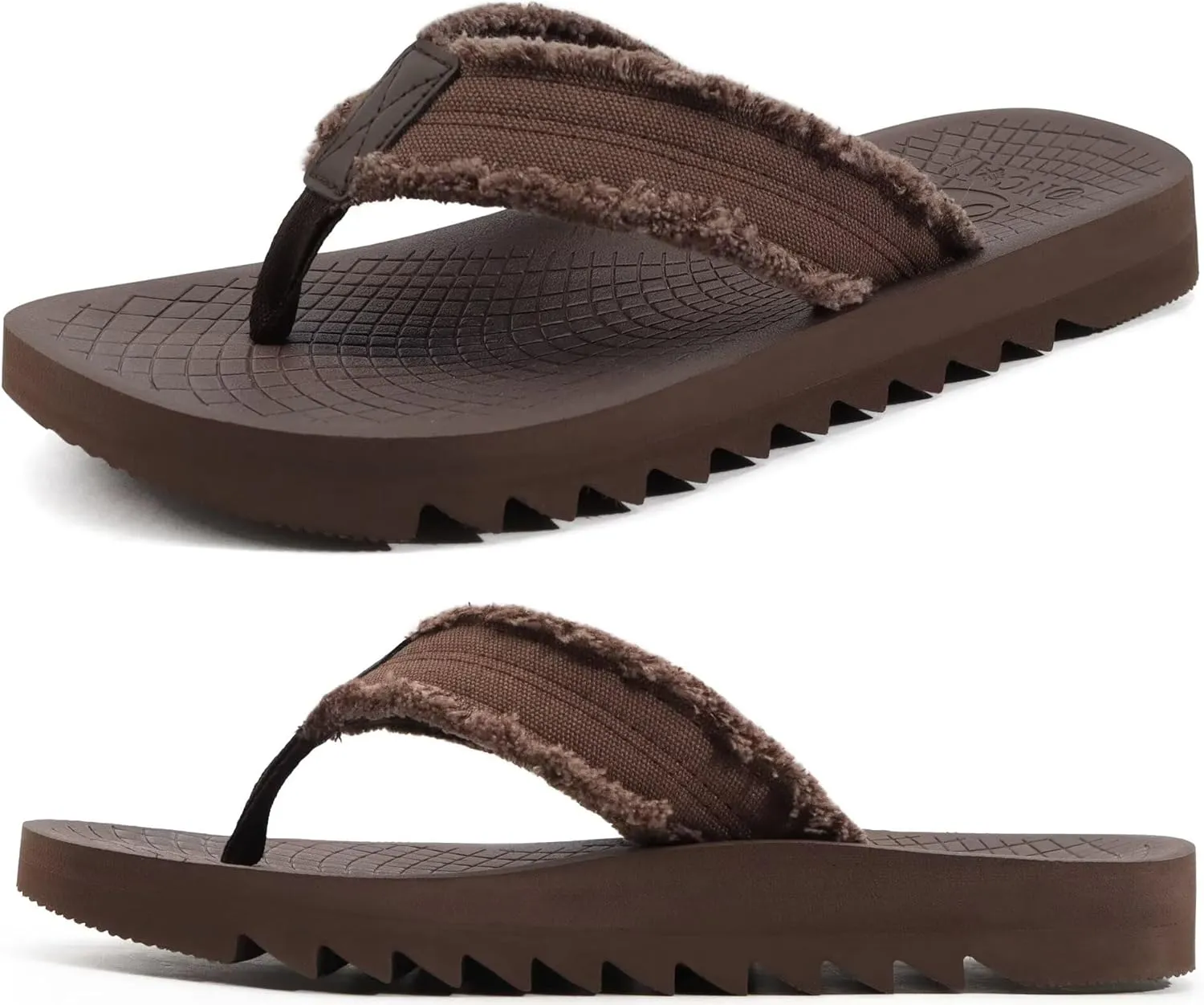 ONCAI Mens Flip Flops Summer Beach Walking Flip Flops Comfortable Soft Lightweight Recovery Cushion Slip On Sandals Size 7-15