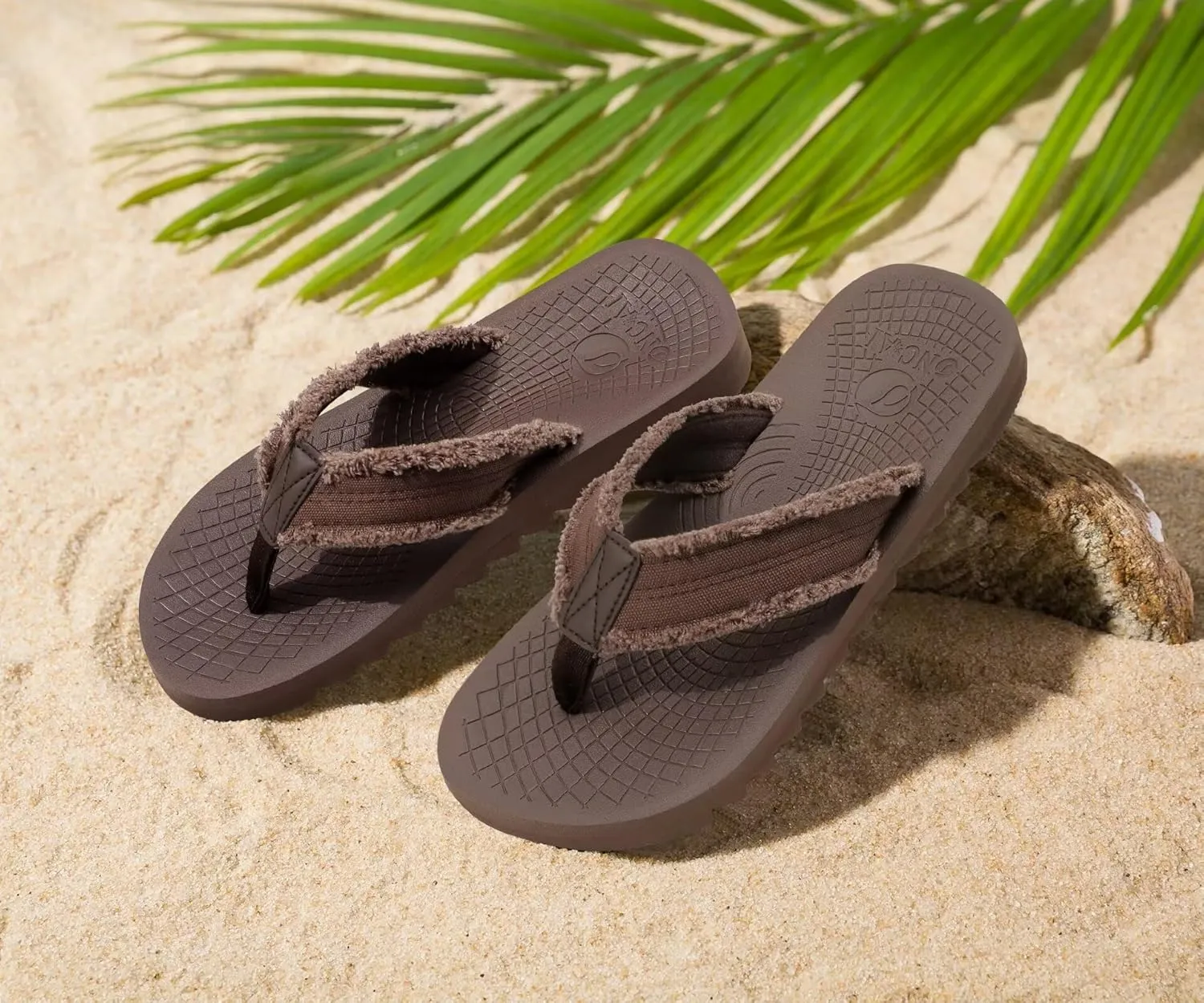 ONCAI Mens Flip Flops Summer Beach Walking Flip Flops Comfortable Soft Lightweight Recovery Cushion Slip On Sandals Size 7-15