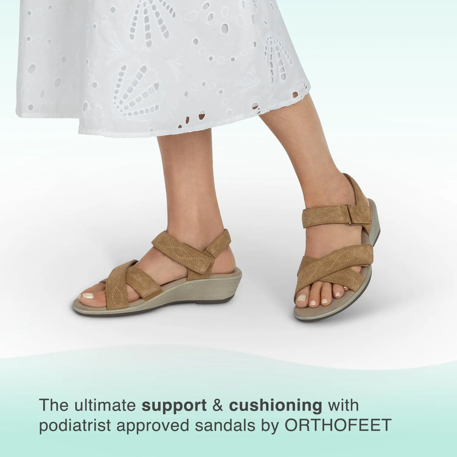 Orthofeet Women's Orthopedic Leather Holly Sandals