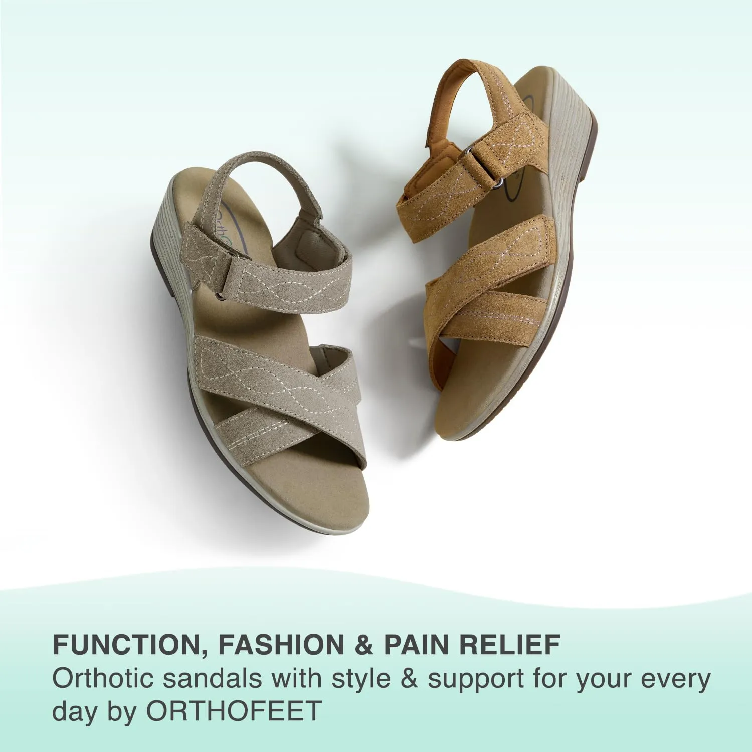 Orthofeet Women's Orthopedic Leather Holly Sandals