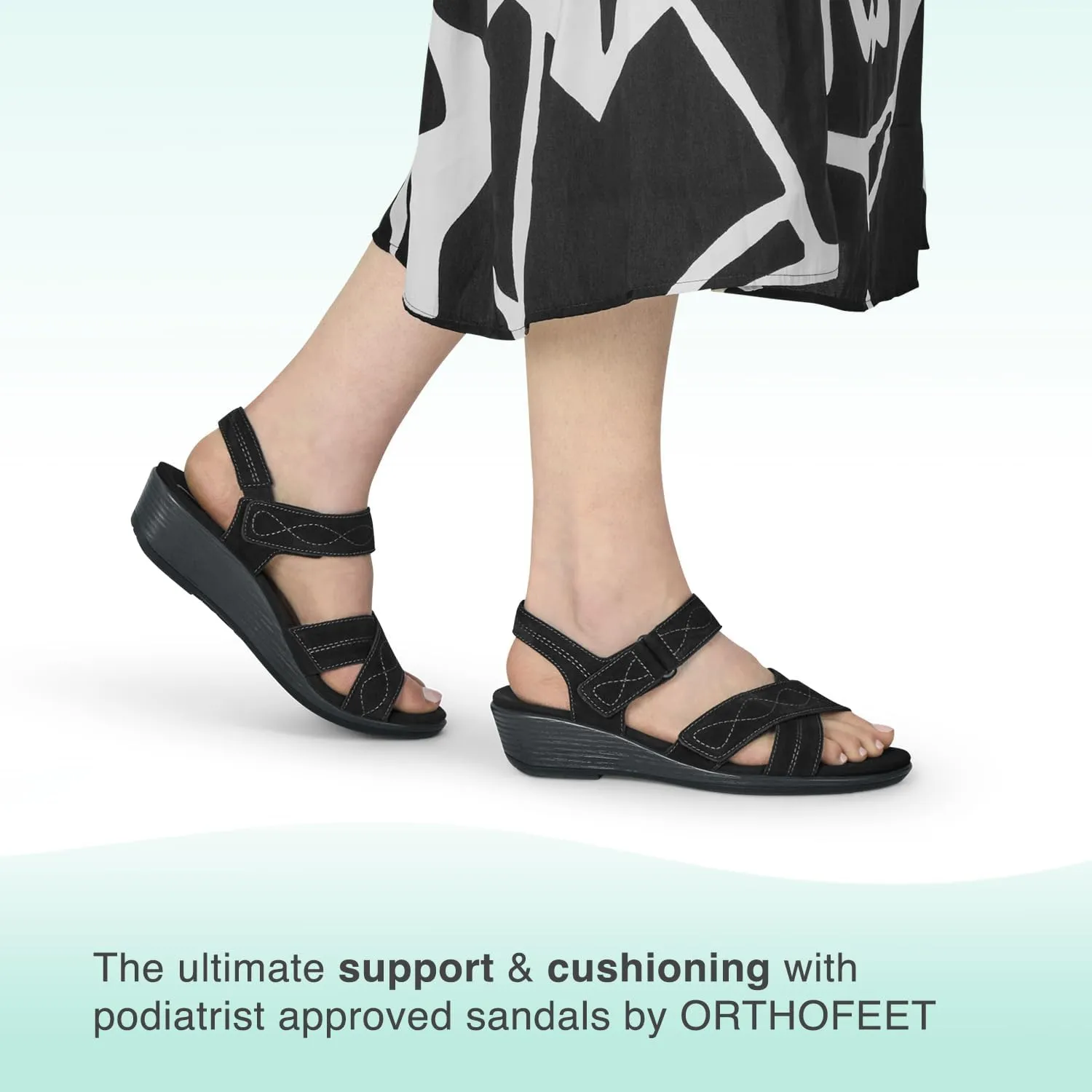 Orthofeet Women's Orthopedic Leather Holly Sandals