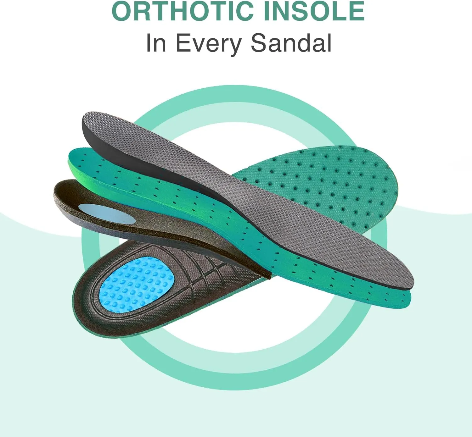 Orthofeet Women's Orthopedic Leather Holly Sandals
