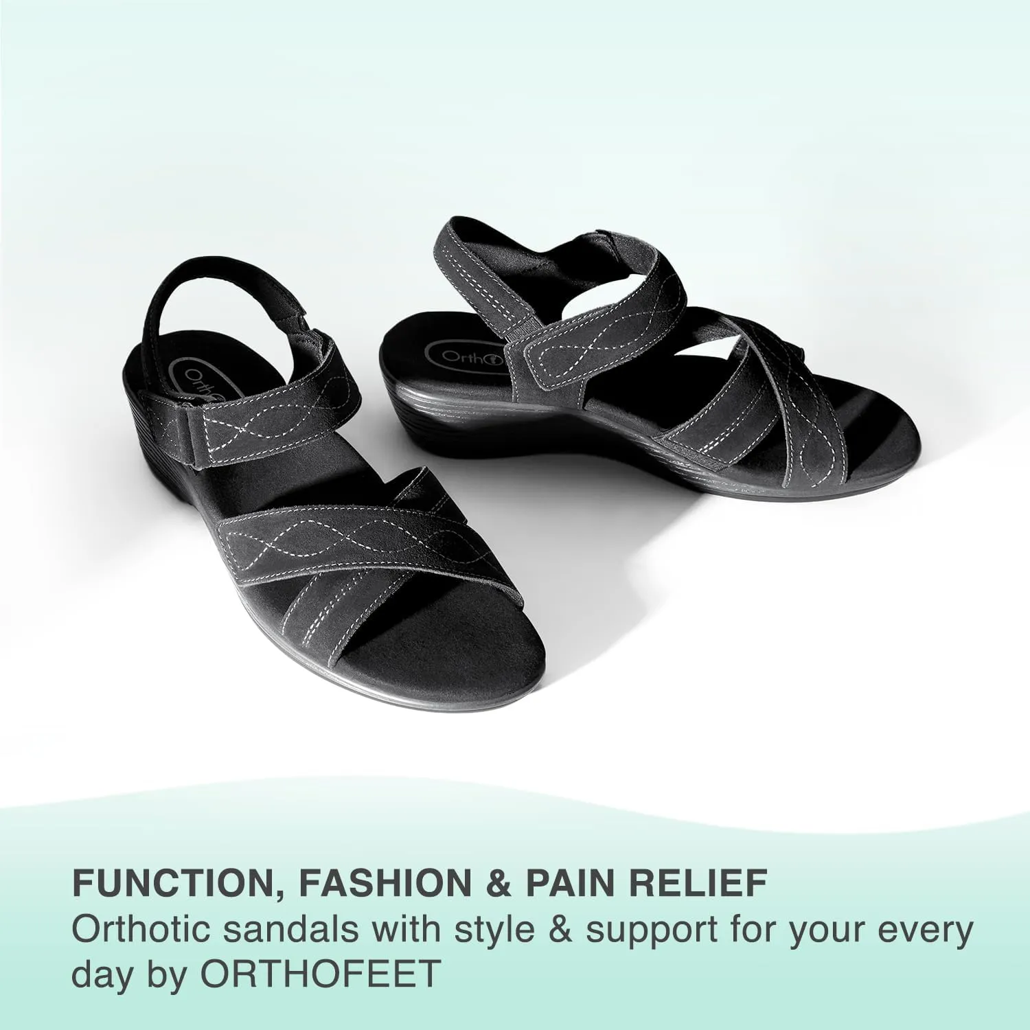 Orthofeet Women's Orthopedic Leather Holly Sandals