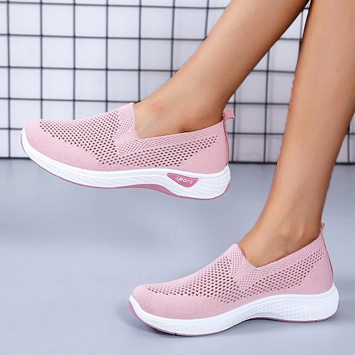 Orthopedic Casual Sneakers for Women Slip On Walking Shoes with Arch Support Comfortable Loafers Plantar Fasciitis Relief Foot Heel Pain Diabetic