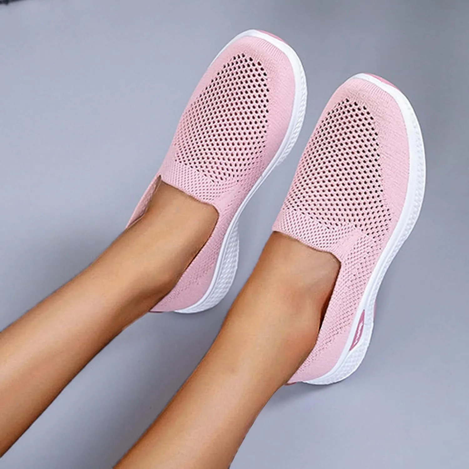 Orthopedic Casual Sneakers for Women Slip On Walking Shoes with Arch Support Comfortable Loafers Plantar Fasciitis Relief Foot Heel Pain Diabetic