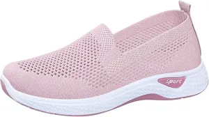 Orthopedic Casual Sneakers for Women Slip On Walking Shoes with Arch Support Comfortable Loafers Plantar Fasciitis Relief Foot Heel Pain Diabetic